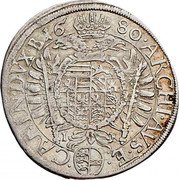 Austria 15 Kreuzer Leopold I St Veit 1680 I-R KM# 1302 ARCHIDVX A ET CARIN DVX B coin reverse Austria 15 Kreuzer Leopold I St Veit 1680 I-R KM# 1302 ARCHIDVX A ET CARIN DVX B coin reverse
