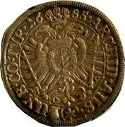 Austria 15 Kreuzer (Leopold I Mainz) KM# 1335 ARCHID AUS (*) DUX B CO TYR coin reverse Austria 15 Kreuzer (Leopold I Mainz) KM# 1335 ARCHID AUS (*) DUX B CO TYR coin reverse