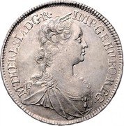 Austria 17 Kreuzer Maria Theresia Hall 1751 KM# 1796 M THERESIA D G R I GER HU&BO REG coin obverse Austria 17 Kreuzer Maria Theresia Hall 1751 KM# 1796 M THERESIA D G R I GER HU&BO REG coin obverse