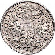 Austria 17 Kreuzer Maria Theresia Graz 1761 KM# 1795 ARCHID AUSTR DUX BURG&STYR XVII coin reverse Austria 17 Kreuzer Maria Theresia Graz 1761 KM# 1795 ARCHID AUSTR DUX BURG&STYR XVII coin reverse