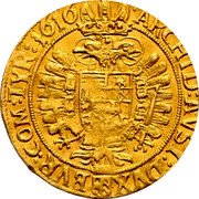 Austria 2 Ducat Matthias II 1616 KM# 172 ARCHID AVST DVX BVR COM TYR 1616 coin reverse Austria 2 Ducat Matthias II 1616 KM# 172 ARCHID AVST DVX BVR COM TYR 1616 coin reverse