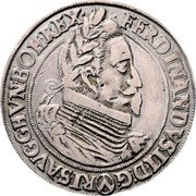 Austria 2 Thaler Ferdinand II 1624 KM# 545 FERDINANDVS II D G RIS AVG G HVN BOH REX coin obverse