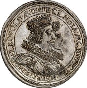 Austria 2 Thaler Leopold V and Claudia Regency 1626 KM# 642 LEOPOLD AR D AV ET CLAUDIA ARCHIDVCISA AVSTRI MEDIC coin reverse Austria 2 Thaler Leopold V and Claudia Regency 1626 KM# 642 LEOPOLD AR D AV ET CLAUDIA ARCHIDVCISA AVSTRI MEDIC coin reverse