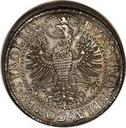 Austria 2 Thaler Ferdinand Karl Hall 1654 KM# 984 DVX BVRGVNDIÆ COMES TYROLIS coin reverse Austria 2 Thaler Ferdinand Karl Hall 1654 KM# 984 DVX BVRGVNDIÆ COMES TYROLIS coin reverse