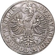 Austria 2 Thaler Ferdinand Charles 1654 KM# 986 DVX BVRGVNDIÆ COMES TYROLIS coin reverse Austria 2 Thaler Ferdinand Charles 1654 KM# 986 DVX BVRGVNDIÆ COMES TYROLIS coin reverse