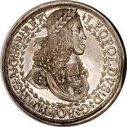 Austria 2 Thaler Leopold I Hall 1670 KM# 1119.1 LEOPOLDVS D G ROM IMP S A G H B REX coin obverse Austria 2 Thaler Leopold I Hall 1670 KM# 1119.1 LEOPOLDVS D G ROM IMP S A G H B REX coin obverse