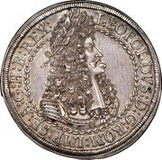 Austria 2 Thaler Leopold I Hall ND KM# 1338 LEOPOLDVS D G ROM IMP SE A G H B REX coin obverse Austria 2 Thaler Leopold I Hall ND KM# 1338 LEOPOLDVS D G ROM IMP SE A G H B REX coin obverse