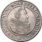 Austria 2 Thaler (Ferdinand II Vienna) KM# 273.2 FERDINANDVS II D G R (V) I S AVG G HUNG BO REX coin obverse