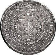 Austria 2 Thaler (Ferdinand II Graz) KM# 607 ARCHI AVST DVX BVR STYRIÆ ETC coin reverse