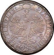 Austria 2 Thaler Leopold V and Claudia Regency 1626 KM# 639 DUX BVRGVNDIÆ COMES TIROLIS coin reverse Austria 2 Thaler Leopold V and Claudia Regency 1626 KM# 639 DUX BVRGVNDIÆ COMES TIROLIS coin reverse