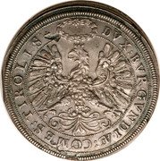 Austria 2 Thaler Leopold V and Claudia Regency 1626 KM# 641 DVX BVRGVNDIÆ COMES TIROLIS coin reverse Austria 2 Thaler Leopold V and Claudia Regency 1626 KM# 641 DVX BVRGVNDIÆ COMES TIROLIS coin reverse