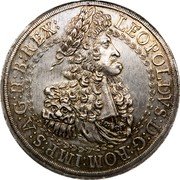 Austria 2 Thaler Leopold I ND KM# 1119.2 LEOPOLDVS D G ROM IMP S A G H B REX coin obverse Austria 2 Thaler Leopold I ND KM# 1119.2 LEOPOLDVS D G ROM IMP S A G H B REX coin obverse