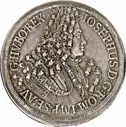 Austria 2 Thaler Joseph I Hall ND KM# 1445 IOSEPHUS D G ROM IMP SE AV G HV BO REX coin obverse Austria 2 Thaler Joseph I Hall ND KM# 1445 IOSEPHUS D G ROM IMP SE AV G HV BO REX coin obverse