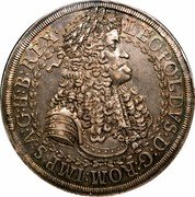 Austria 2 Thaler Leopold I Hall ND KM# 1120.1 LEOPOLDVS D G ROM IMP S A G H B REX coin obverse Austria 2 Thaler Leopold I Hall ND KM# 1120.1 LEOPOLDVS D G ROM IMP S A G H B REX coin obverse