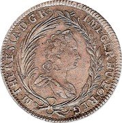 Austria 20 Kreuzer Maria Theresia Graz 1759 KM# 1812 M THERESIA D G R IMP GER HU BO REG coin obverse Austria 20 Kreuzer Maria Theresia Graz 1759 KM# 1812 M THERESIA D G R IMP GER HU BO REG coin obverse