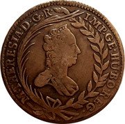 Austria 20 Kreuzer Maria Theresia Vienna 1765 KM# 1814 M THERESIA D G R IMP GE HU BO REG coin obverse Austria 20 Kreuzer Maria Theresia Vienna 1765 KM# 1814 M THERESIA D G R IMP GE HU BO REG coin obverse