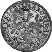 Austria 24 Kreuzer (Ferdinand II Vienna) KM# 305 ARCHID AVS DVX (24) BVR CO TYR coin reverse Austria 24 Kreuzer (Ferdinand II Vienna) KM# 305 ARCHID AVS DVX (24) BVR CO TYR coin reverse