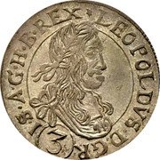 Austria 3 Kreuzer Leopold I Crowned Eagle 1665 KM# 1231 LEOPOLDVS D G R 3 I S A G H B REX coin obverse Austria 3 Kreuzer Leopold I Crowned Eagle 1665 KM# 1231 LEOPOLDVS D G R 3 I S A G H B REX coin obverse