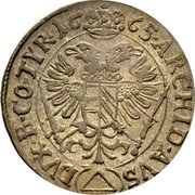 Austria 3 Kreuzer Leopold I Crowned Eagle 1665 KM# 1231 ARCHID AVS DVX B CO TYR 16 65 coin reverse Austria 3 Kreuzer Leopold I Crowned Eagle 1665 KM# 1231 ARCHID AVS DVX B CO TYR 16 65 coin reverse