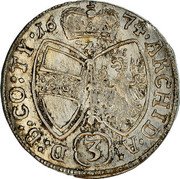 Austria 3 Kreuzer Leopold I Hall 1674 KM# 1245 ARCHID·A:D·B·CO·TY· coin reverse Austria 3 Kreuzer Leopold I Hall 1674 KM# 1245 ARCHID·A:D·B·CO·TY· coin reverse