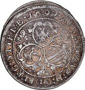 Austria 3 Kreuzer Leopold I Graz 1699 IA KM# 1115 ARCHID AUS D III BURG STYRIAE 1703 coin reverse Austria 3 Kreuzer Leopold I Graz 1699 IA KM# 1115 ARCHID AUS D III BURG STYRIAE 1703 coin reverse