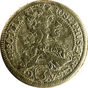 Austria 3 Kreuzer Joseph I Graz 1706 IA KM# 1463 IOSEPHUS D G R I S A (3) G H BO REX coin obverse Austria 3 Kreuzer Joseph I Graz 1706 IA KM# 1463 IOSEPHUS D G R I S A (3) G H BO REX coin obverse