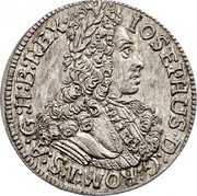 Austria 3 Kreuzer Joseph I Hall 1707 KM# 1488 IOSEPHUS D G ROM I S A G H B REX coin obverse Austria 3 Kreuzer Joseph I Hall 1707 KM# 1488 IOSEPHUS D G ROM I S A G H B REX coin obverse
