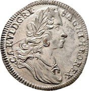 Austria 3 Kreuzer Karl VI Graz 1729 KM# 1627 CAR VI D G R I S A G HI H BO REX coin obverse Austria 3 Kreuzer Karl VI Graz 1729 KM# 1627 CAR VI D G R I S A G HI H BO REX coin obverse
