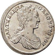 Austria 3 Kreuzer Maria Theresia Graz 1743 KM# 1702 MAR THERESIA D G REG HUNG BOH coin obverse Austria 3 Kreuzer Maria Theresia Graz 1743 KM# 1702 MAR THERESIA D G REG HUNG BOH coin obverse
