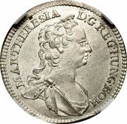 Austria 3 Kreuzer Maria Theresia Vienna 1743 KM# 1691 MAR THERESIA D G REG HUNG BOH coin obverse Austria 3 Kreuzer Maria Theresia Vienna 1743 KM# 1691 MAR THERESIA D G REG HUNG BOH coin obverse