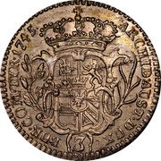 Austria 3 Kreuzer Maria Theresia Hall 1745 KM# 1720 ARCHID AUST DUX (3) BUR COM TYR 1745 coin reverse Austria 3 Kreuzer Maria Theresia Hall 1745 KM# 1720 ARCHID AUST DUX (3) BUR COM TYR 1745 coin reverse