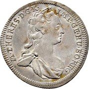Austria 3 Kreuzer Maria Theresia Graz 1751 KM# 1790 M THERES D G R IMP GE HU BO REG coin obverse Austria 3 Kreuzer Maria Theresia Graz 1751 KM# 1790 M THERES D G R IMP GE HU BO REG coin obverse