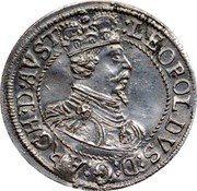 Austria 3 Kreuzer Leopold V ND KM# 583 LEOPOLDVS D G ARCH D AVST coin obverse Austria 3 Kreuzer Leopold V ND KM# 583 LEOPOLDVS D G ARCH D AVST coin obverse