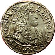 Austria 3 Kreuzer (Leopold I Hall) KM# 1346 LEOPOLDVS D G R I S A G H B R coin obverse Austria 3 Kreuzer (Leopold I Hall) KM# 1346 LEOPOLDVS D G R I S A G H B R coin obverse