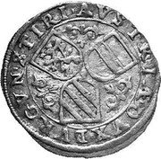 Austria 3 Kreuzer Ferdinand II Graz 1617 KM# 215 AVSTRIÆ DVX BVRGVND STYRI coin reverse