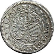 Austria 3 Kreuzer (Ferdinand II Graz) KM# 709 ARCH AVS DVX BVR STYRIÆ 1630 coin reverse Austria 3 Kreuzer (Ferdinand II Graz) KM# 709 ARCH AVS DVX BVR STYRIÆ 1630 coin reverse