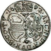 Austria 3 Kreuzer (Leopold I Hall) KM# 1356 ARCHID·A·DVX·B·CO·TY·16 92· coin reverse Austria 3 Kreuzer (Leopold I Hall) KM# 1356 ARCHID·A·DVX·B·CO·TY·16 92· coin reverse