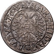 Austria 3 Kreuzer (Ferdinand II) KM# 496 ARCHID AV DV BV C T 1629 coin reverse Austria 3 Kreuzer (Ferdinand II) KM# 496 ARCHID AV DV BV C T 1629 coin reverse