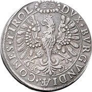 Austria 3 Thaler Leopold Wilhelm 1626 KM# 617.2 DVX BVRGVNDIÆ COMES TIROL coin reverse Austria 3 Thaler Leopold Wilhelm 1626 KM# 617.2 DVX BVRGVNDIÆ COMES TIROL coin reverse