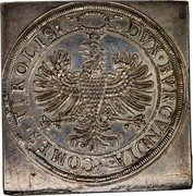 Austria 3 Thaler Ferdinand II Hall - Klippe 1626 KM# 649 DVX BVRGVNDIÆ COMES TIROLIS coin reverse