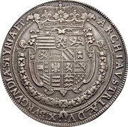 Austria 3 Thaler (Ferdinand II) KM# 647 ARCHI AVSTRIAE DV X BVRGVNDIA STYRIAE ET coin reverse
