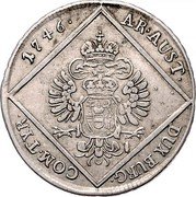 Austria 30 Kreuzer Maria Theresia Vienna 1746 KM# 1740 ARCHID AUSTRIÆ DUX BURG ET STYRIÆ coin reverse Austria 30 Kreuzer Maria Theresia Vienna 1746 KM# 1740 ARCHID AUSTRIÆ DUX BURG ET STYRIÆ coin reverse