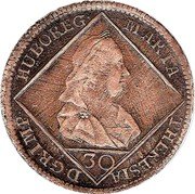 Austria 30 Kreuzer Maria Theresia 1769 IC-SK KM# 1835 30 MARIA THERESIA D G R IMP HU BO REG coin obverse Austria 30 Kreuzer Maria Theresia 1769 IC-SK KM# 1835 30 MARIA THERESIA D G R IMP HU BO REG coin obverse