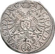 Austria 48 Kreuzer (Ferdinand II Graz) KM# 408 ARCH AV DVX BVR STYRIÆ C 48 coin reverse Austria 48 Kreuzer (Ferdinand II Graz) KM# 408 ARCH AV DVX BVR STYRIÆ C 48 coin reverse
