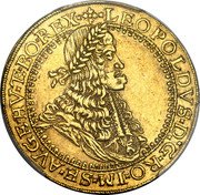 Austria 5 Ducat Leopold I Vienna 1669 KM# 1263 LEOPOLDVS D G RO IM SE AV GE HV ET BO REX coin obverse Austria 5 Ducat Leopold I Vienna 1669 KM# 1263 LEOPOLDVS D G RO IM SE AV GE HV ET BO REX coin obverse