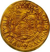 Austria 5 Ducat (Leopold I Graz) KM# 1270 ARCHI AVS DVX BVR STYRIÆ ETC coin reverse Austria 5 Ducat (Leopold I Graz) KM# 1270 ARCHI AVS DVX BVR STYRIÆ ETC coin reverse
