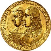 Austria 5 Ducat Ferdinand Charles with Clavdia ND KM# 793 CLAVDIA MATER ET FERDINAND CAROL HILIVS ARCHIDVC AVST coin obverse Austria 5 Ducat Ferdinand Charles with Clavdia ND KM# 793 CLAVDIA MATER ET FERDINAND CAROL HILIVS ARCHIDVC AVST coin obverse