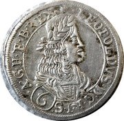 Austria 6 Kreuzer Leopold I St Veit 1670 G-S KM# 1257 LEOPOLDVS D G R I S (6) A G H ET B REX coin obverse Austria 6 Kreuzer Leopold I St Veit 1670 G-S KM# 1257 LEOPOLDVS D G R I S (6) A G H ET B REX coin obverse