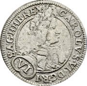 Austria 6 Kreuzer Charles VI 1716 KM# 1588 CAROLVS VI D G R I S A G H H B REX coin obverse