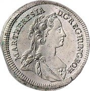 Austria 6 Kreuzer Maria Theresia Vienna 1742 KM# 1673 MAR THERESIA D G REG HUNG BOH coin obverse Austria 6 Kreuzer Maria Theresia Vienna 1742 KM# 1673 MAR THERESIA D G REG HUNG BOH coin obverse